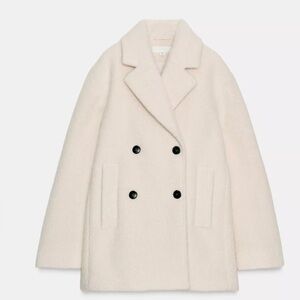 Zara Women's Cream Teddy Jacket